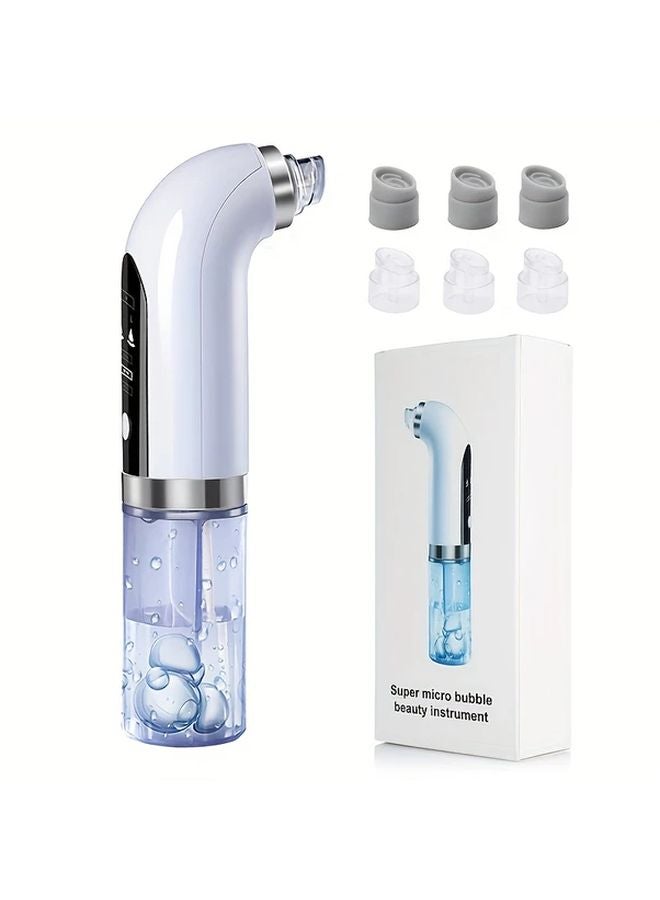 White 3 Speed USB Rechargeable Facial Cleansing Device With 6 Accessories - Image 1